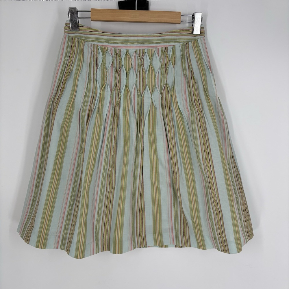 Talbots Womens Candy Stripe Beaded A Line Skirt Size 4P Preppy Twee‎ Coastal